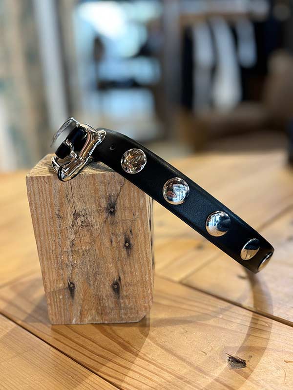 PIECES CEINTURE CUIR NOIRE JYLE MOTIF ROND – Image 3