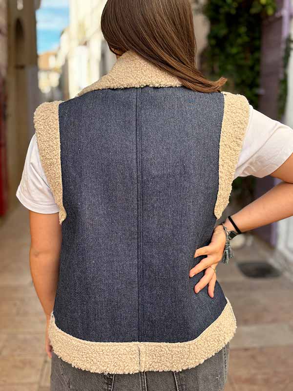 BLOUSON SANS MANCHES SHERPA – Image 2