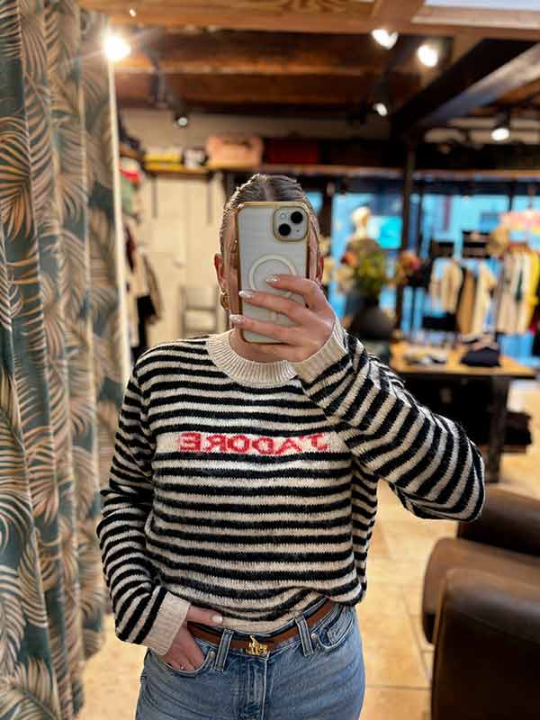 PULL EN MAILLE "J'ADORE" – Image 3