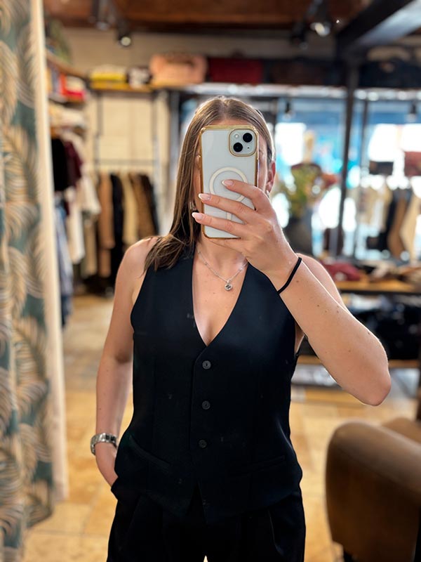 GILET DE COSTUME NOIR – Image 3