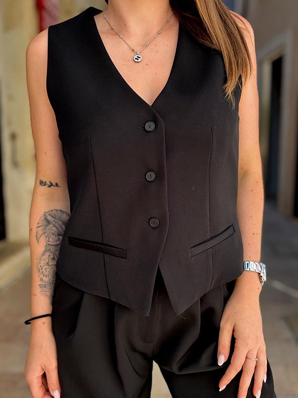 GILET DE COSTUME NOIR