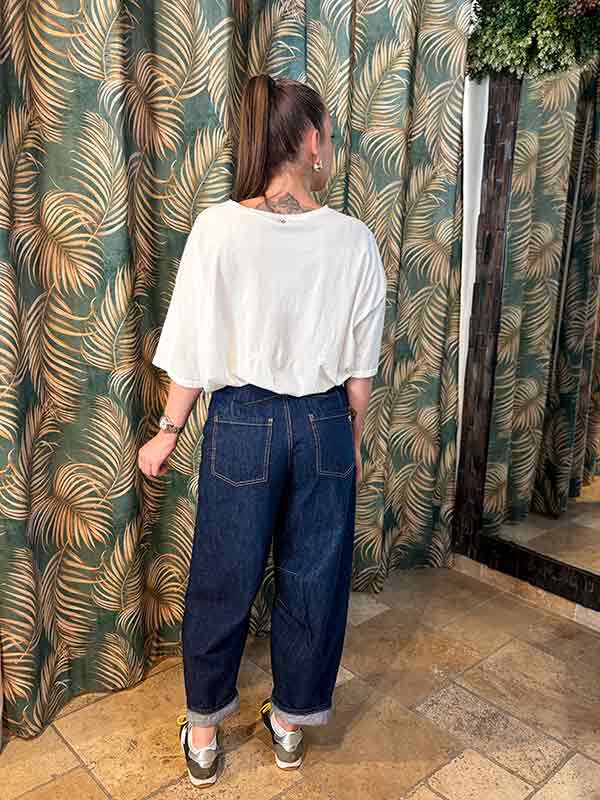 PLEASE JEANS A JAMBE LARGE AVEC POCHES BRUT – Image 3