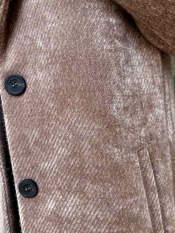 MANTEAU LONG FERMETURE 2 BOUTONS ET COL A REVERS – Image 2